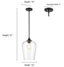 Millennium Lighting Modern Gold 1-Light Mini-Pendant Light 