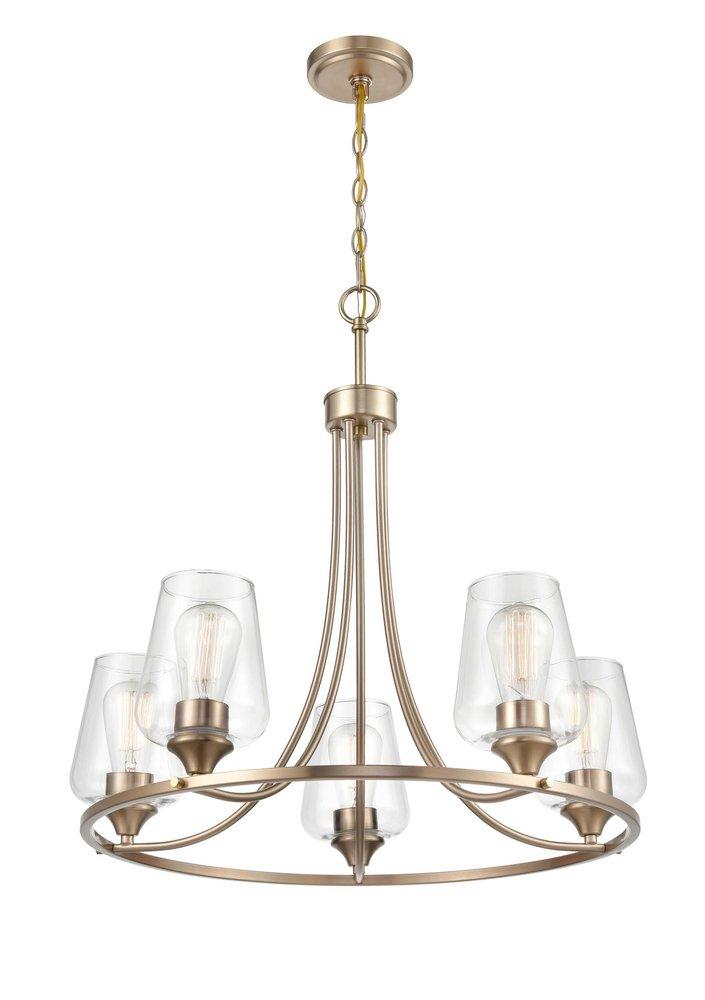 Millennium Lighting Modern Gold 5-Light Chandelier Ceiling Light 