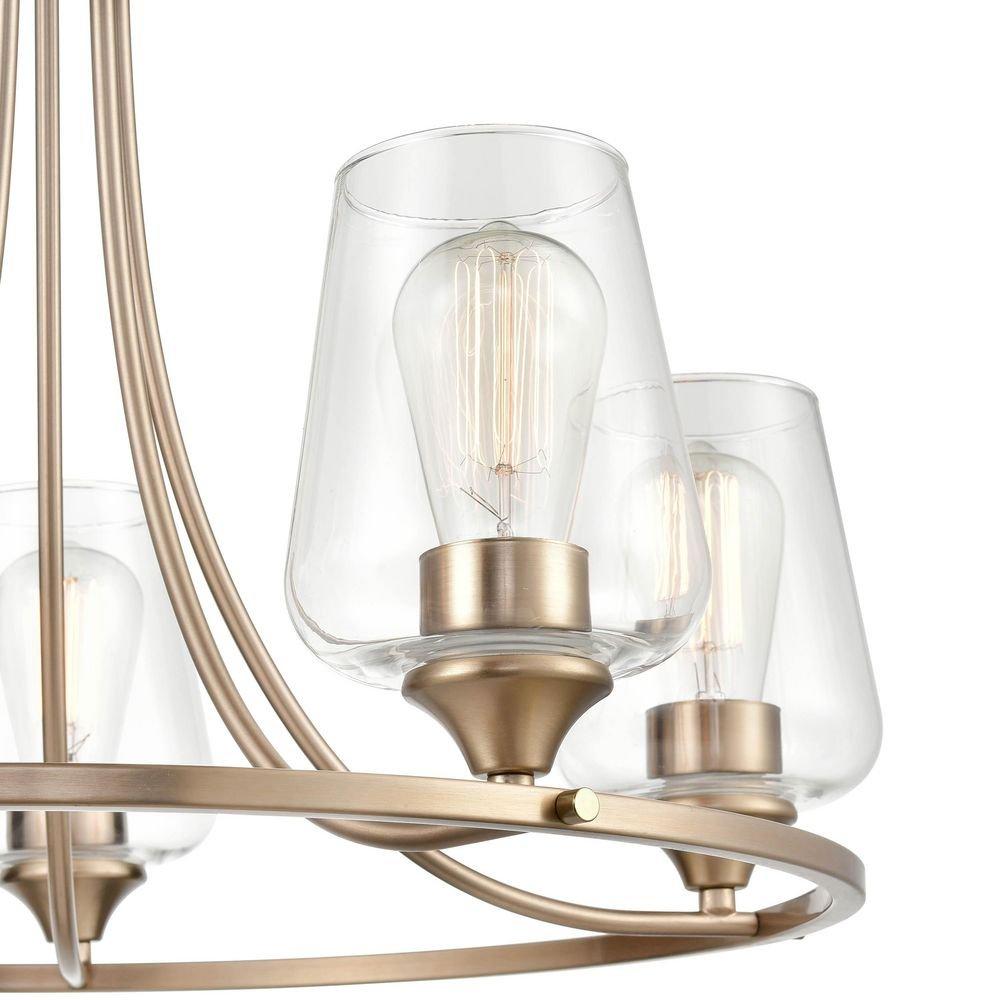 Millennium Lighting Modern Gold 25 x 25 in. 100W 5-Light 1-Tier Medium Up Lighting Traditional E-26 Chandelier 