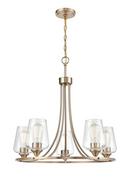 Millennium Lighting Modern Gold 25 x 25 in. 100W 5-Light 1-Tier Medium Up Lighting Traditional Chandelier 