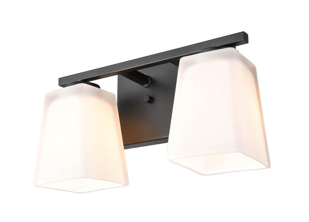 Millennium Lighting Matte Black 12-1/2 x 7 in. 200W 2-Light Vanity Fixture 