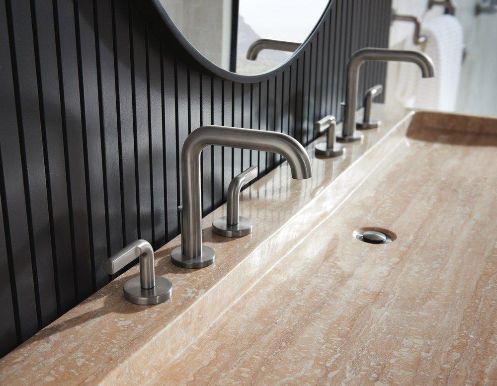 Brizo Brilliance Luxe Steel Widespread Bathroom Faucet Wire Lever Handle Kit 