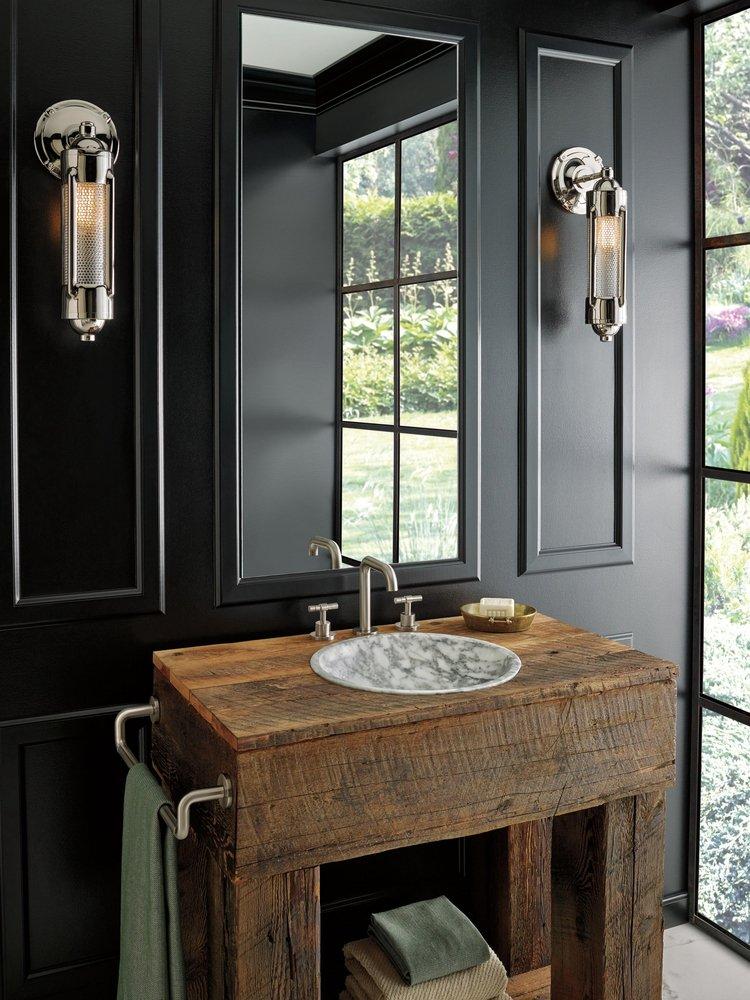 Widespread Bathroom Faucet T-Lever Handle Kit in Luxe Nickel 