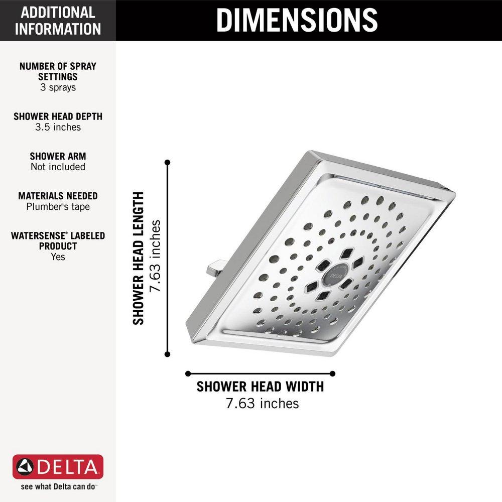 Delta Faucet Lumicoat Chrome Multi Function Showerhead 