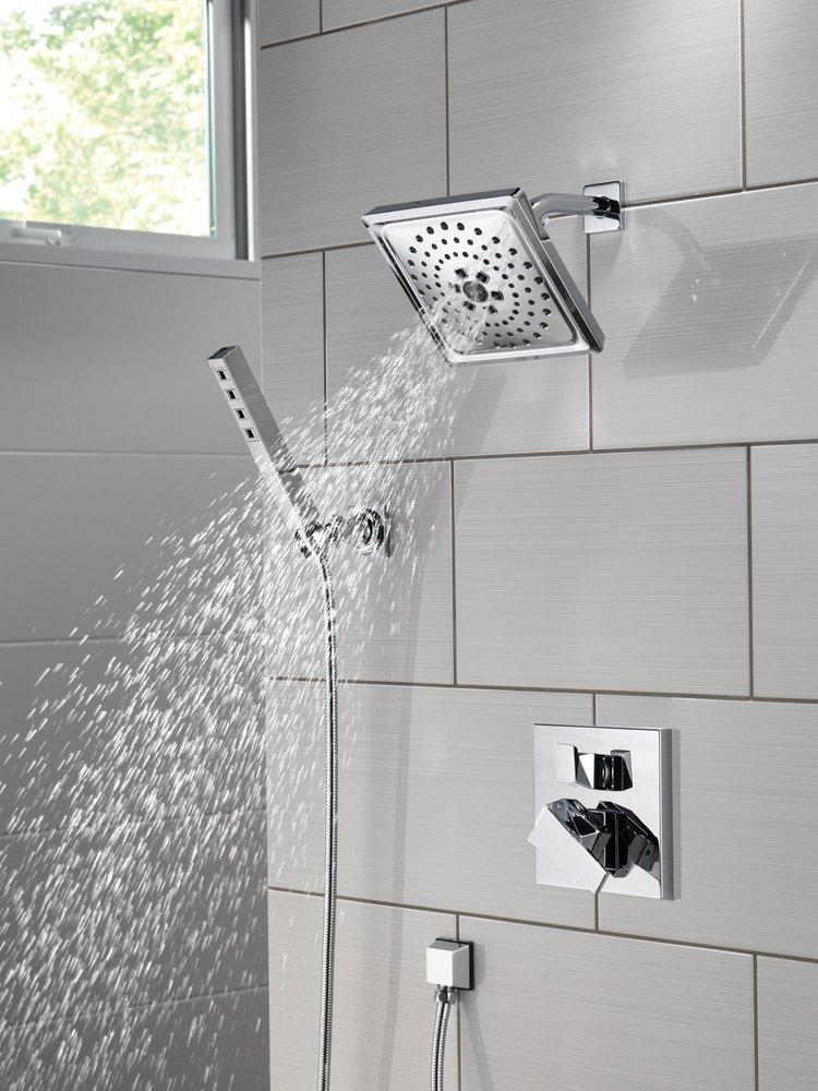 DELTA UNIVERSAL SHOWERING COMPONENTS: H2OKINETIC SINGLE-SETTING ADJUSTABLE WALL MOUNT HAND SHOWER 