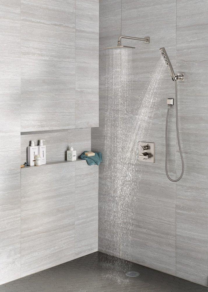 Delta Faucet Lumicoat&reg; Stainless 1/2 in. FNPT x MNPSM Brass Elbow 