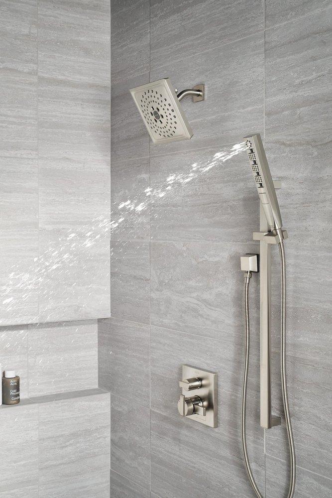 Delta Faucet Lumicoat&reg; Stainless 1/2 in. FNPT x MNPSM Brass Elbow 