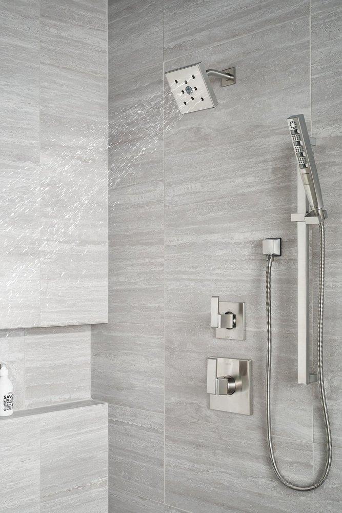 Delta Faucet Lumicoat&reg; Stainless 1/2 in. FNPT x MNPSM Brass Elbow 