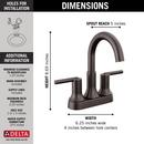 Two Handle Centerset Bathroom Sink Faucet in Venetian Bronze 