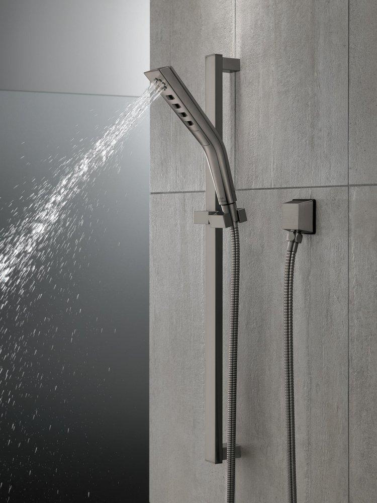 Delta Faucet Lumicoat Black Stainless Multi Function Hand Shower 