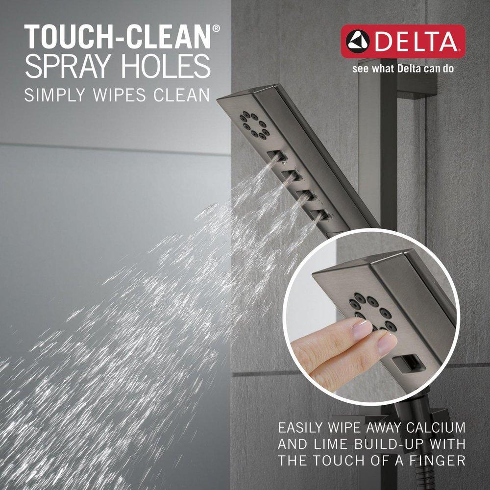 Delta Faucet Lumicoat Black Stainless Multi Function Hand Shower 