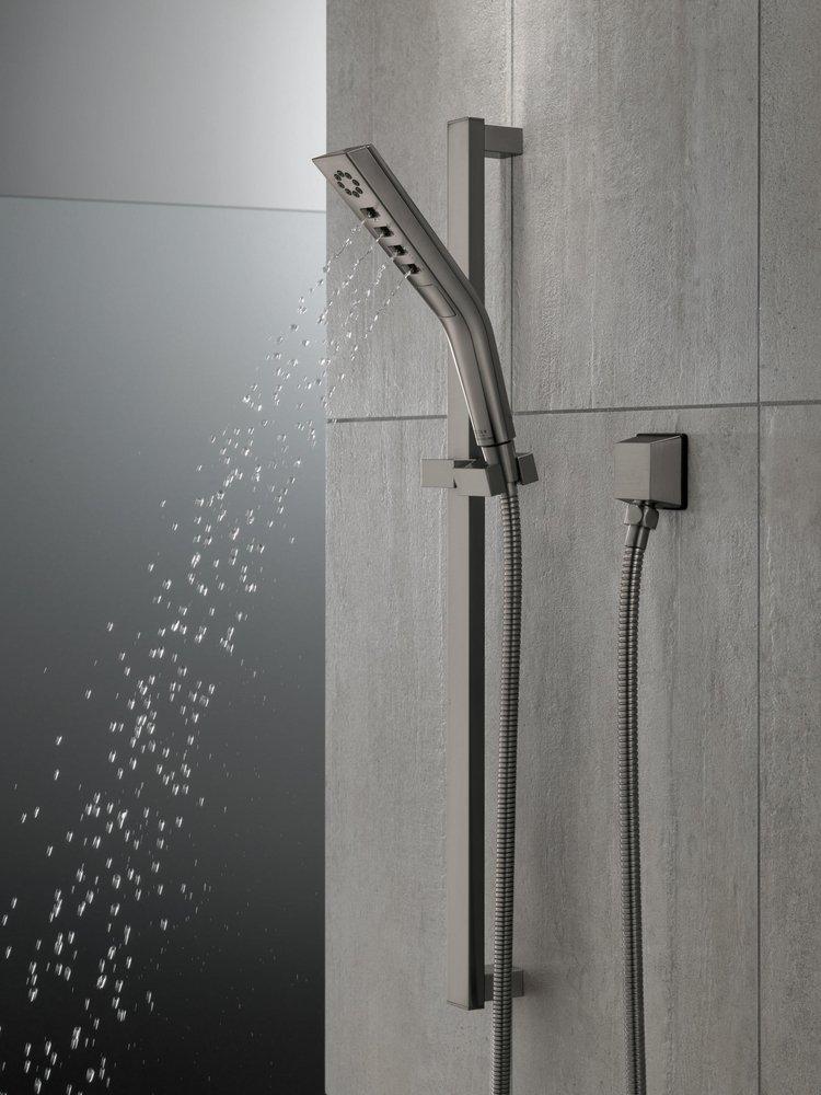 Delta Faucet Lumicoat Black Stainless Multi Function Hand Shower 