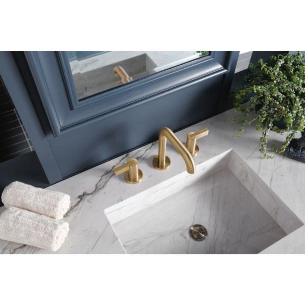 Brizo Brilliance Luxe Gold Widespread Bathroom Faucet Extended Lever Handle Kit 