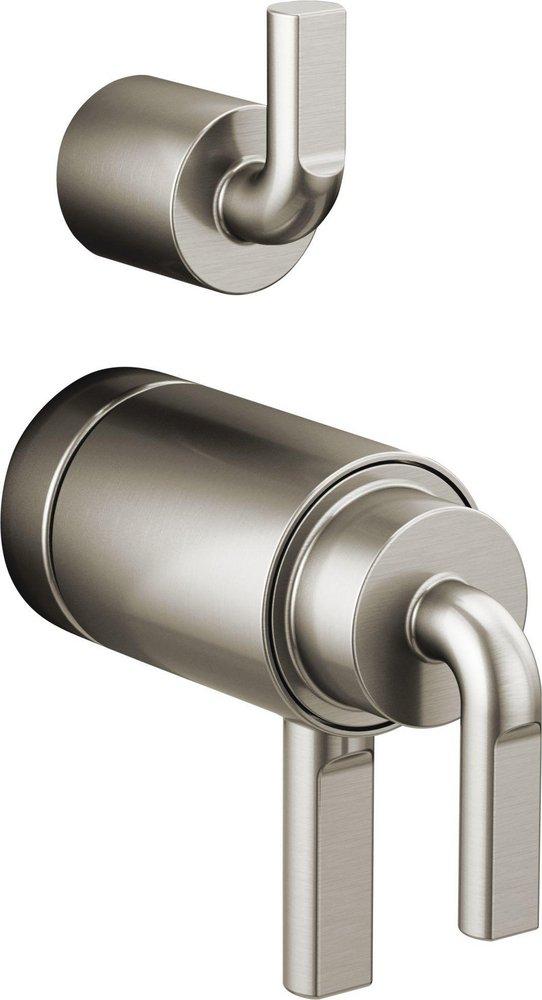 BRIZO LITZE: TEMPASSURE THERMOSTATIC VALVE WITH INTEGRATED 3-FUNCTION DIVERTER TRIM WIRE HANDLE 