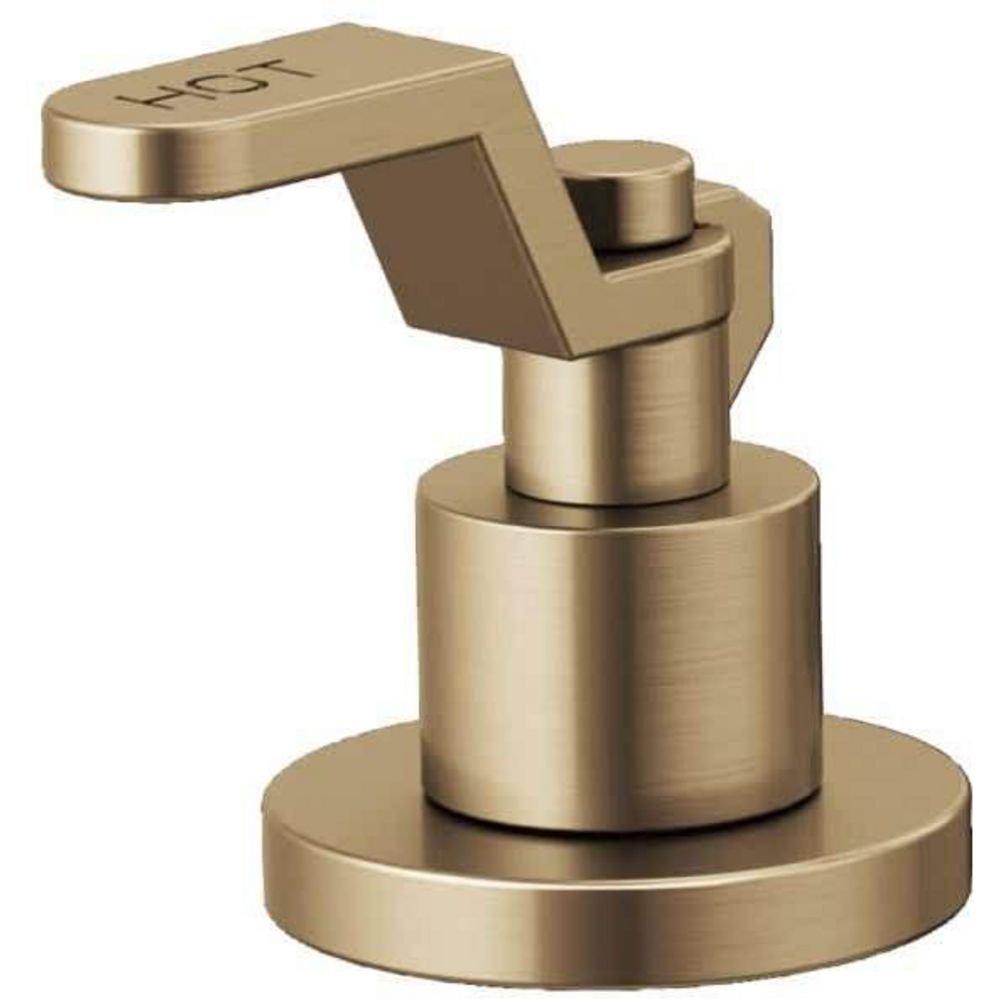 Widespread Bathroom Industrial Lever Handle Kit in Brilliance&reg; Luxe Gold&reg; 