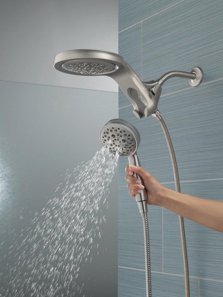 Delta Faucet Lumicoat Stainless Multi Function Showerhead 