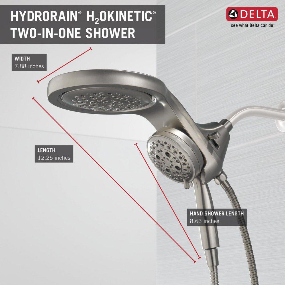 Delta Faucet Lumicoat Stainless Multi Function Showerhead 