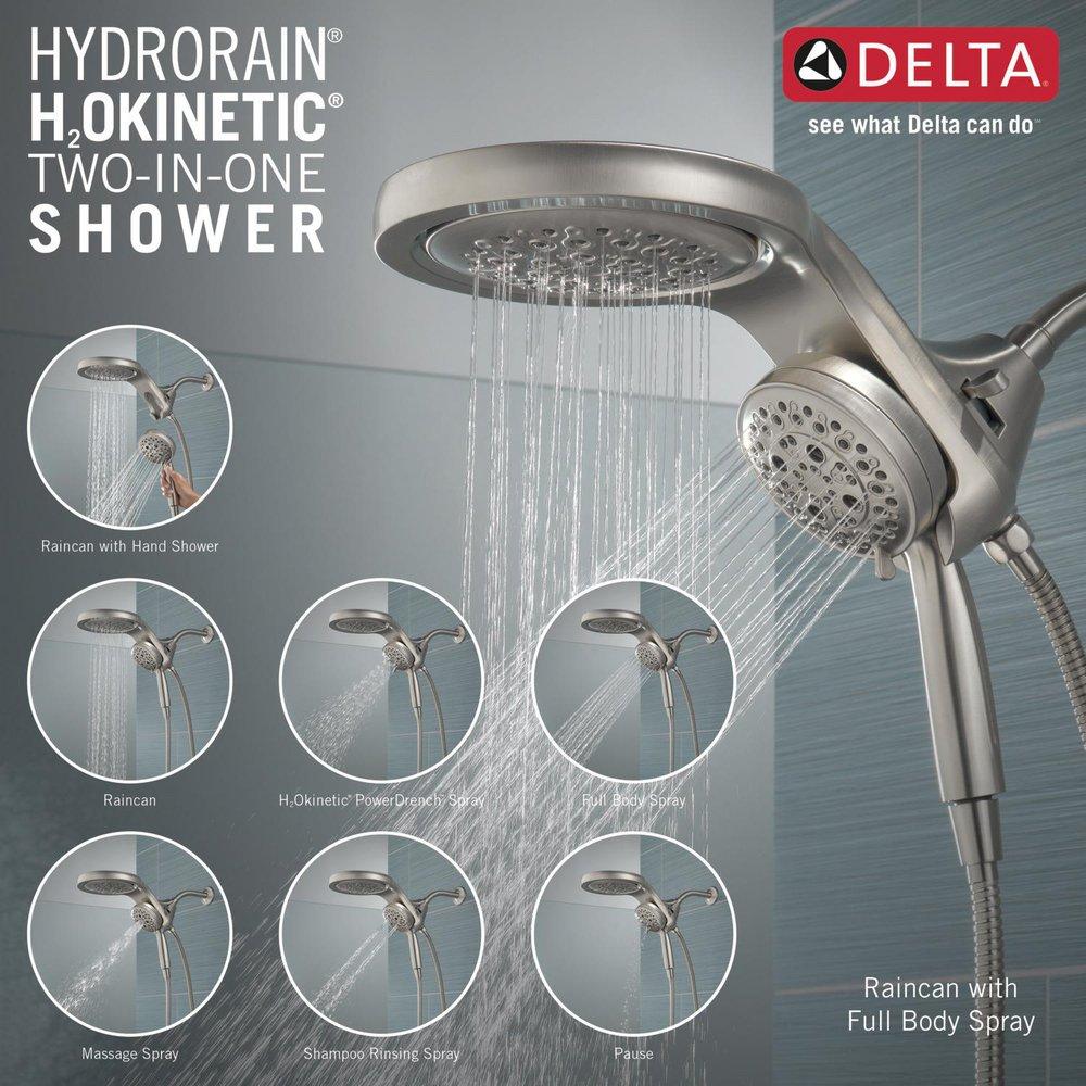 Delta Faucet Lumicoat Stainless Multi Function Showerhead 