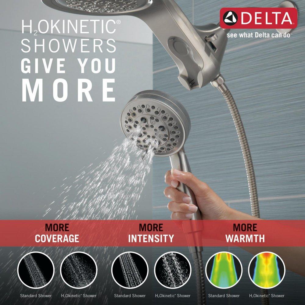 Delta Faucet Lumicoat Stainless Multi Function Showerhead 