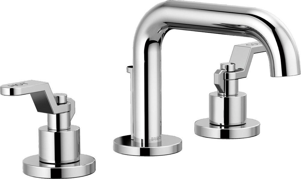 Two Handle Widespread Bathroom Sink Faucet in Chrome (Handles Sold Separately) 