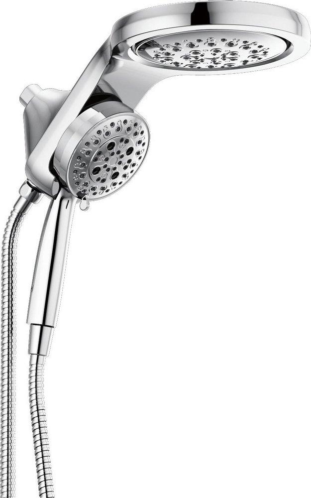 HydroRain® H2Okinetic® 5-Setting Two-in-One Shower Head in Lumicoat® Chrome 