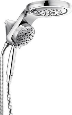 HydroRain&reg; H2Okinetic&reg; 5-Setting Two-in-One Shower Head in Lumicoat&reg; Chrome