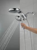 HydroRain® H2Okinetic® 5-Setting Two-in-One Shower Head in Lumicoat® Chrome 