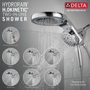HydroRain&reg; H2Okinetic&reg; 5-Setting Two-in-One Shower Head in Lumicoat&reg; Chrome 