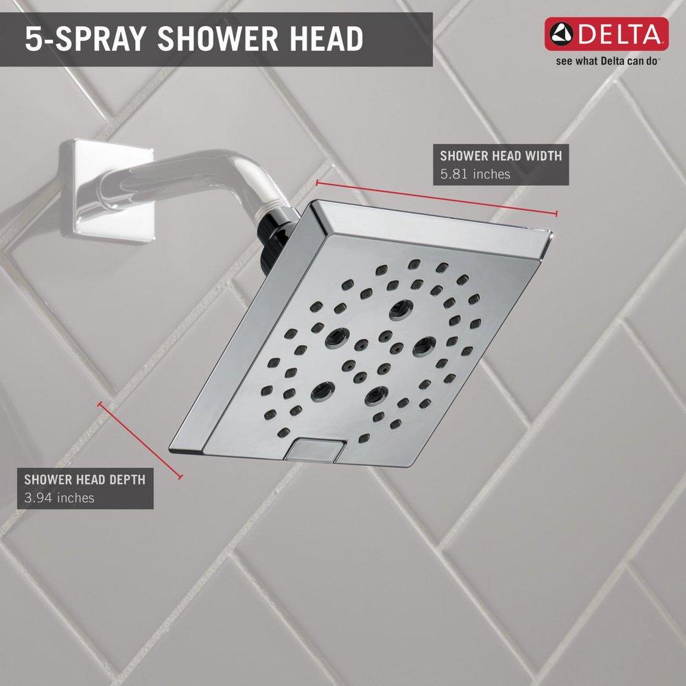 Delta Faucet Lumicoat™ Chrome Multi Function Showerhead 