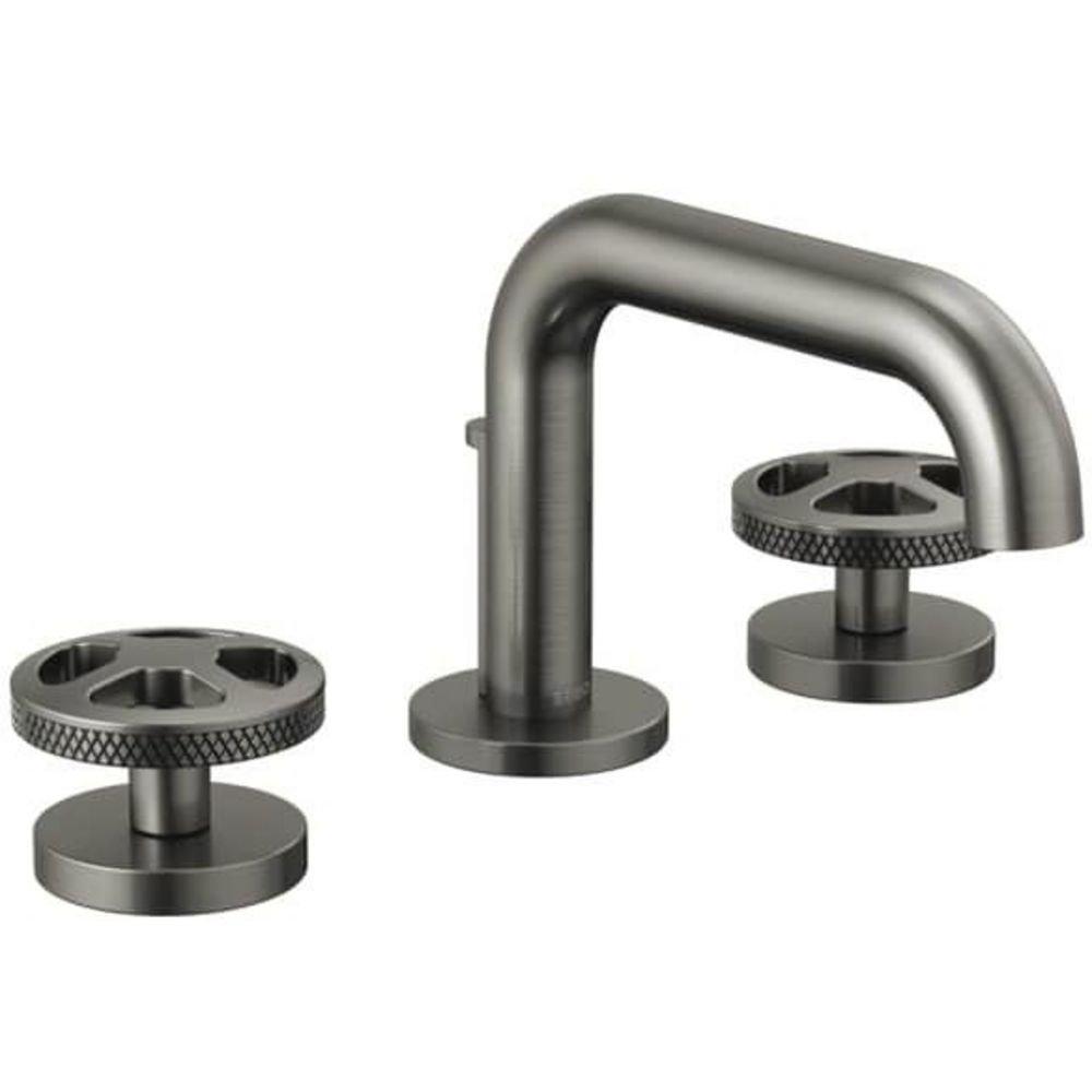 Brizo Brilliance Luxe Steel No Handle Widespread Bathroom Sink Faucet 