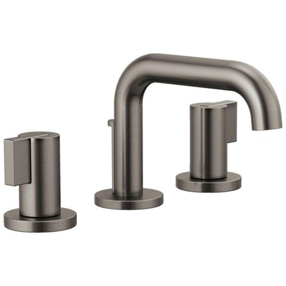 Brizo Luxe Steel No Handle Widespread Bathroom Sink Faucet 