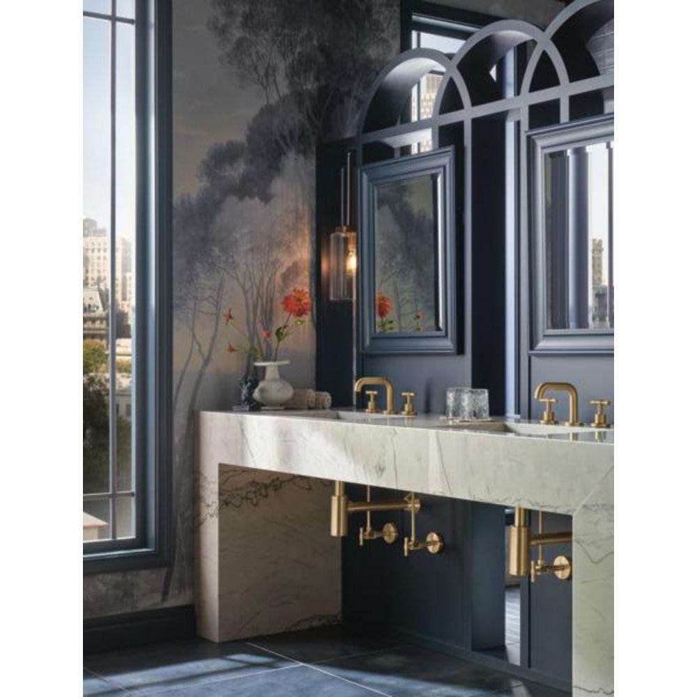 Brizo Brilliance Luxe Gold Litze&reg; Widespread Bathroom Faucet T-Lever Handle Kit 