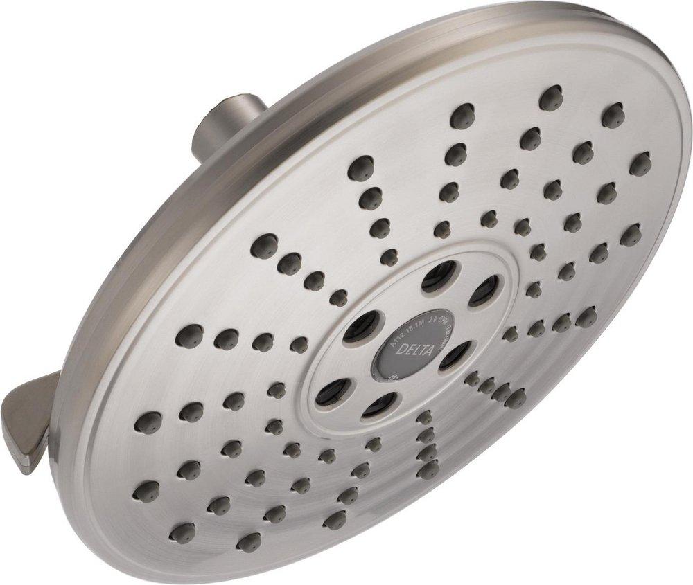 Delta Faucet Stainless Multi Function Full Body, H2Okinetic Spray and Pause Showerhead 