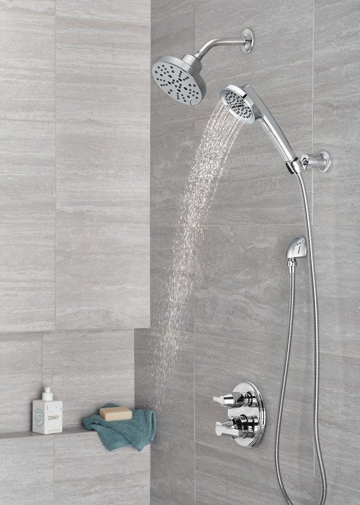 Delta Faucet Lumicoat&reg; Chrome 1/2 in. FNPT x MNPSM Brass Elbow 