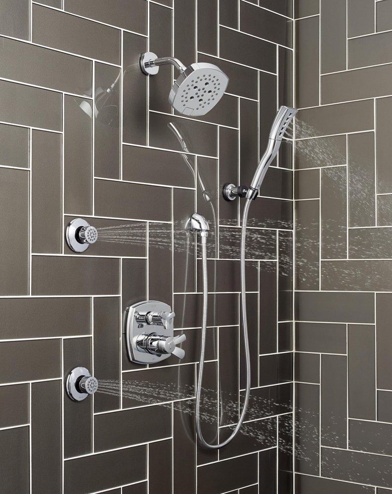 Delta Faucet Lumicoat Chrome 1/2 in. FNPT x MNPSM Brass Elbow 