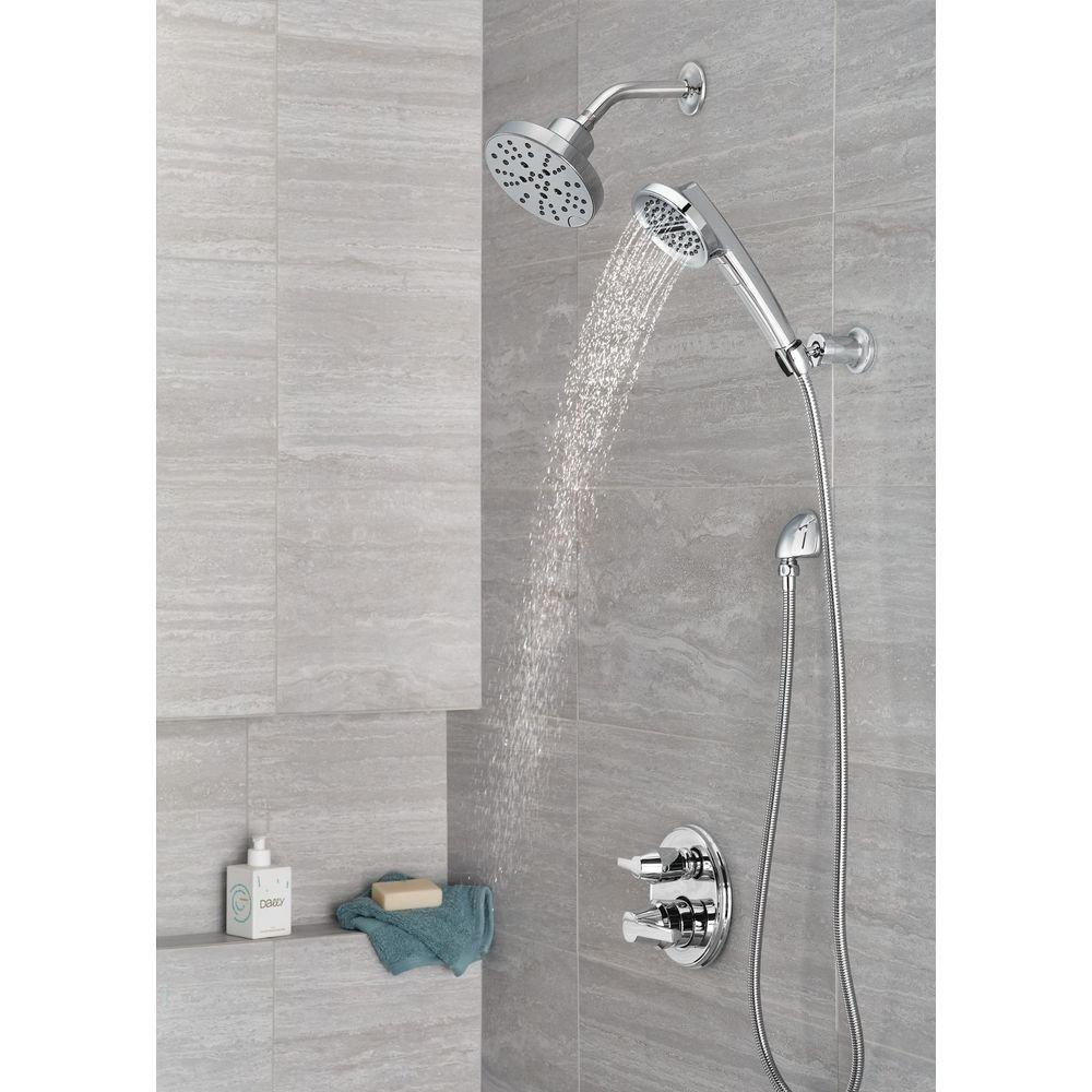 Delta Faucet Lumicoat Chrome 1/2 in. FNPT x MNPSM Brass Elbow 
