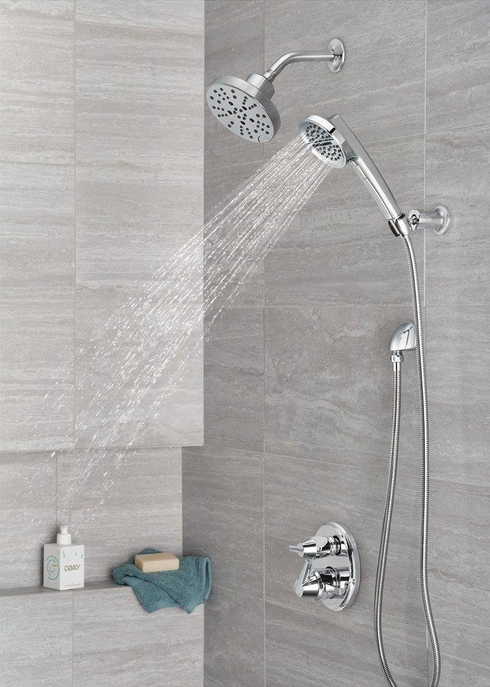 Delta Faucet Lumicoat Chrome 1/2 in. FNPT x MNPSM Brass Elbow 