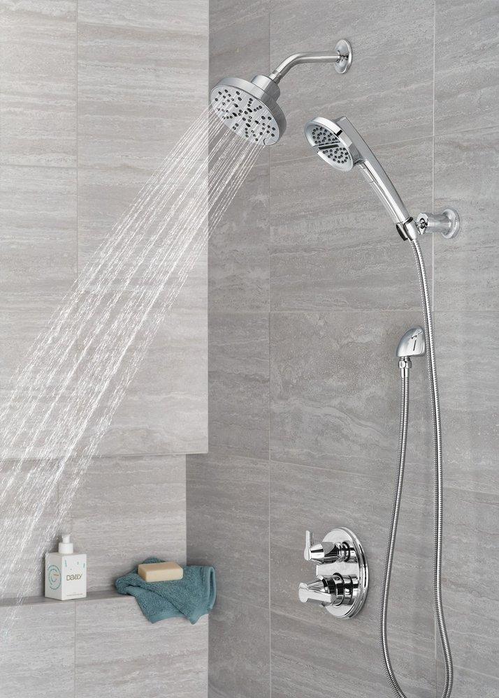 Delta Faucet Lumicoat Chrome 1/2 in. FNPT x MNPSM Brass Elbow 