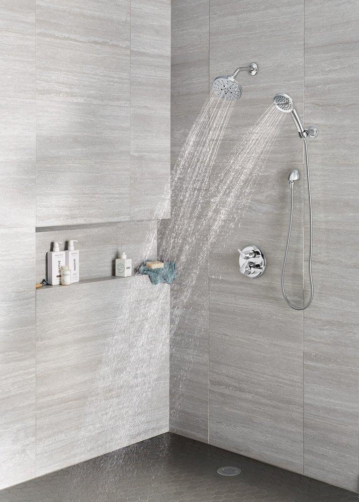 Delta Faucet Lumicoat Chrome 1/2 in. FNPT x MNPSM Brass Elbow 