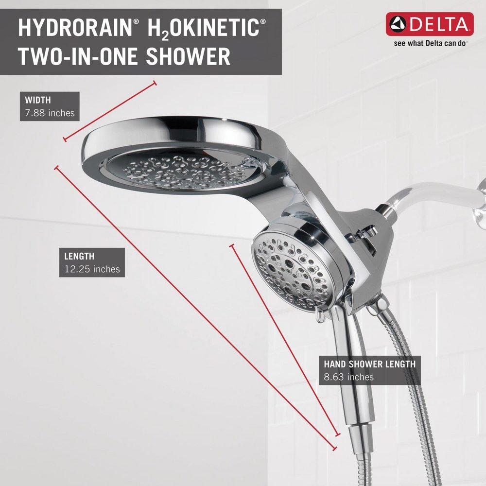 Delta Faucet Lumicoat Chrome Multi Function Showerhead 