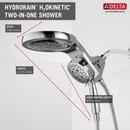 Delta Faucet Lumicoat Chrome Multi Function Showerhead 