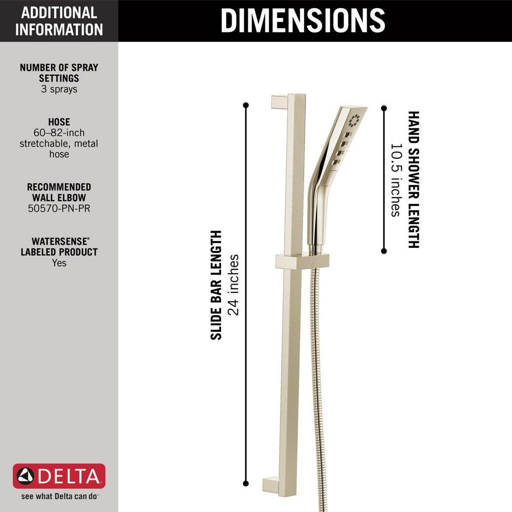 Delta Faucet Lumicoat Polished Nickel Multi Function Hand Shower 