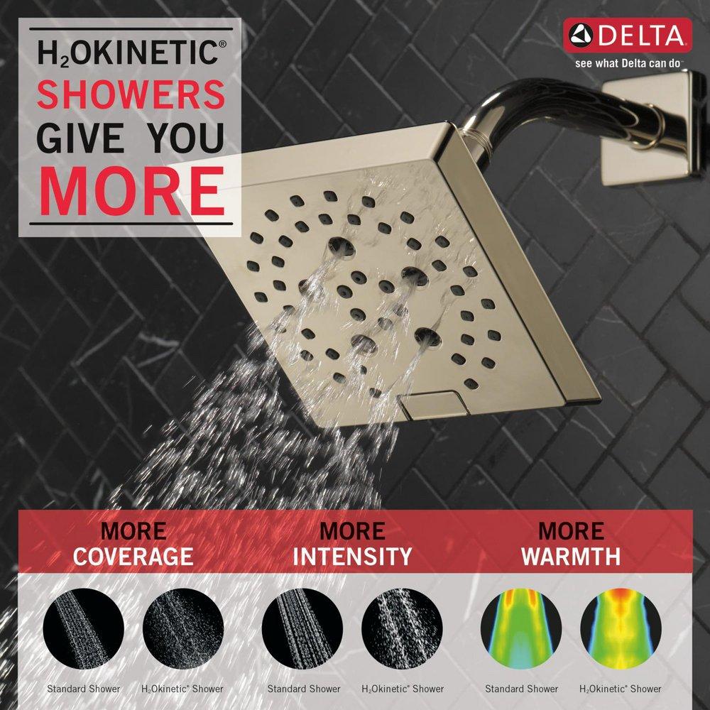 Delta Faucet Lumicoat Polished Nickel Multi Function Showerhead 