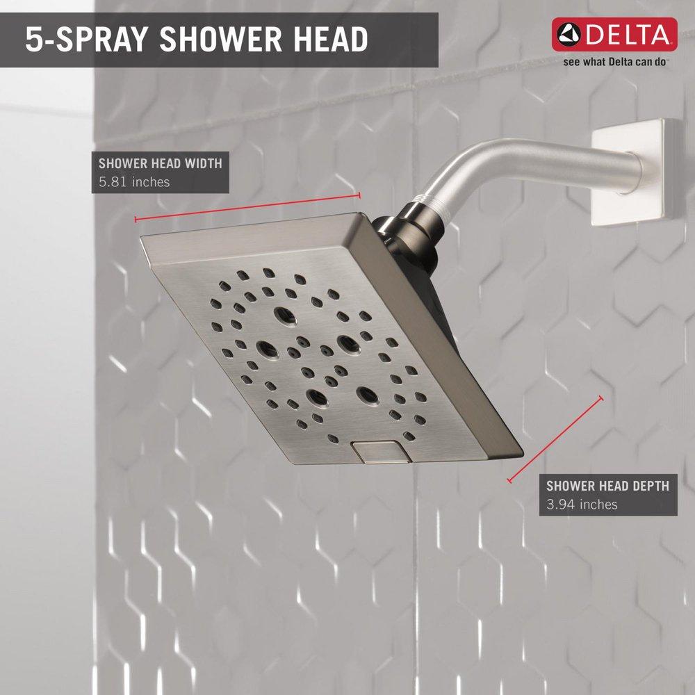 Delta Faucet Lumicoat Stainless Multi Function Showerhead 
