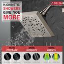 Delta Faucet Lumicoat Stainless Multi Function Showerhead 
