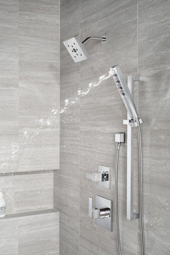 Delta Faucet Lumicoat Chrome 1/2 in. FNPT x MNPSM Brass Elbow 