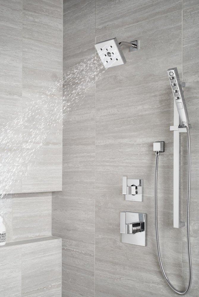 Delta Faucet Lumicoat Chrome 1/2 in. FNPT x MNPSM Brass Elbow 