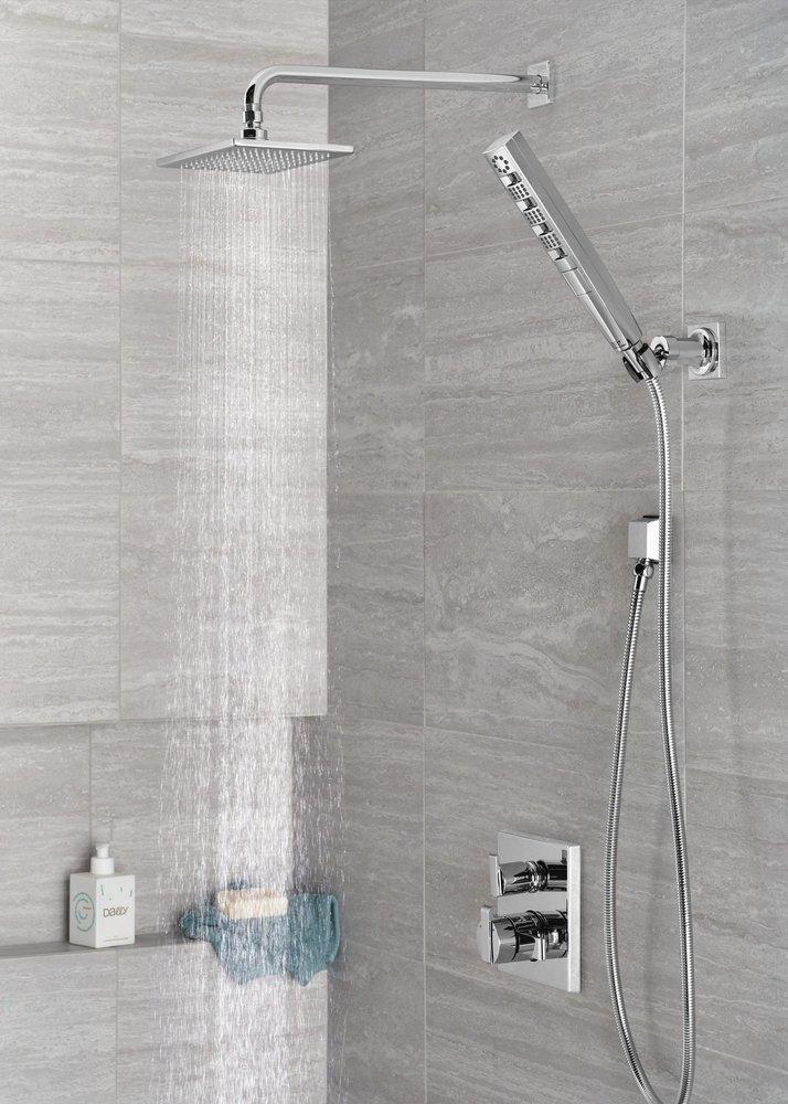 Delta Faucet Lumicoat&trade; Chrome Single Function Raincan Showerhead in Lumicoat 