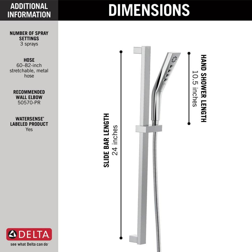 Delta Faucet Lumicoat Chrome Multi Function Hand Shower 