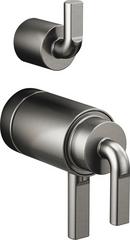 TempAssure® Thermostatic Valve with Integrated Diverter Notch Lever Handle Kit in Brilliance® Luxe Steel®